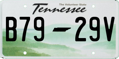 TN license plate B7929V