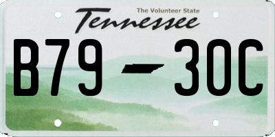 TN license plate B7930C