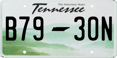 TN license plate B7930N