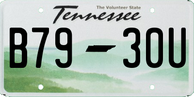 TN license plate B7930U