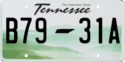 TN license plate B7931A