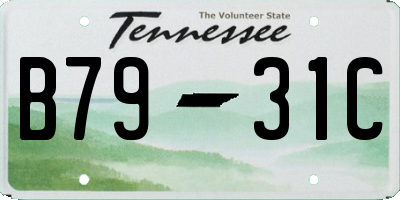 TN license plate B7931C