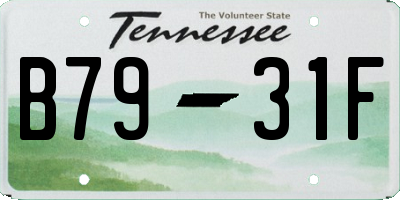 TN license plate B7931F