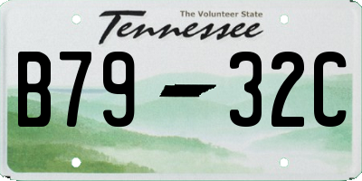TN license plate B7932C