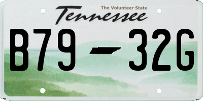 TN license plate B7932G