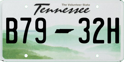 TN license plate B7932H