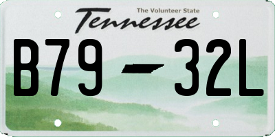 TN license plate B7932L