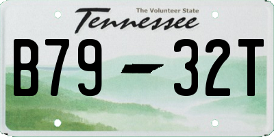 TN license plate B7932T