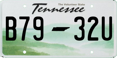 TN license plate B7932U