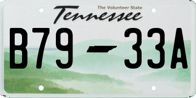 TN license plate B7933A