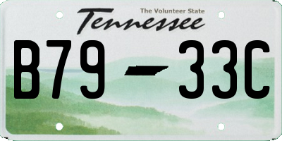 TN license plate B7933C
