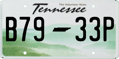 TN license plate B7933P