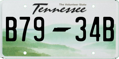 TN license plate B7934B