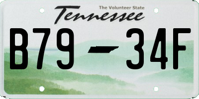 TN license plate B7934F