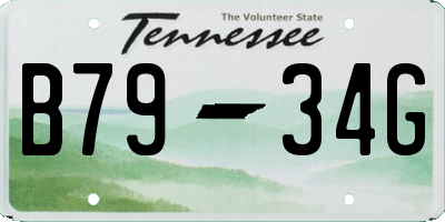 TN license plate B7934G