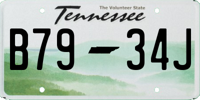 TN license plate B7934J