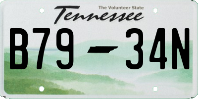 TN license plate B7934N