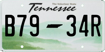 TN license plate B7934R