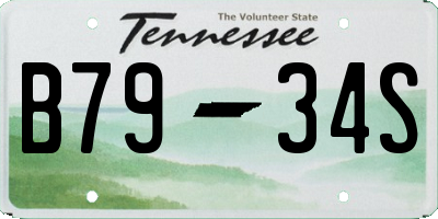 TN license plate B7934S