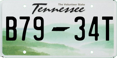 TN license plate B7934T