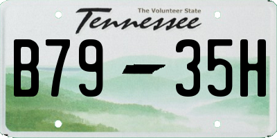 TN license plate B7935H