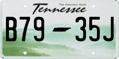 TN license plate B7935J
