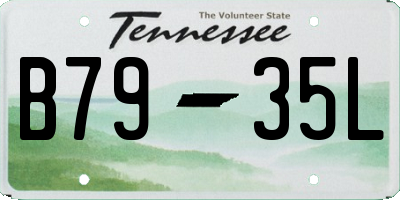 TN license plate B7935L
