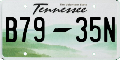 TN license plate B7935N