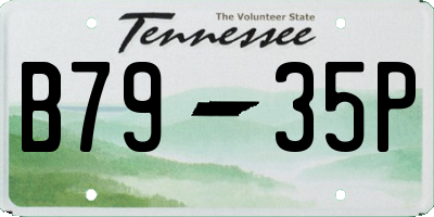 TN license plate B7935P