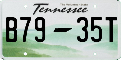 TN license plate B7935T