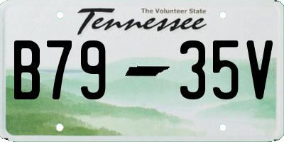 TN license plate B7935V