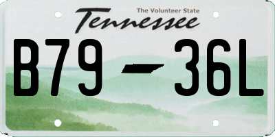 TN license plate B7936L