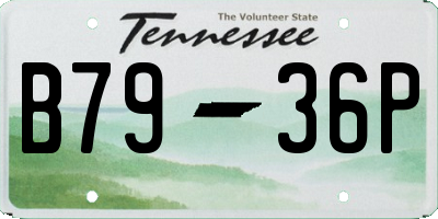 TN license plate B7936P