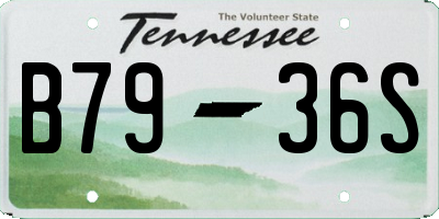 TN license plate B7936S