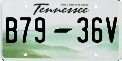 TN license plate B7936V