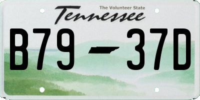 TN license plate B7937D