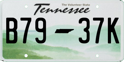 TN license plate B7937K