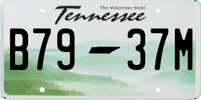 TN license plate B7937M