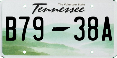 TN license plate B7938A