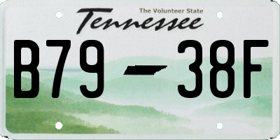 TN license plate B7938F