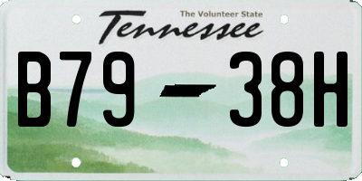 TN license plate B7938H