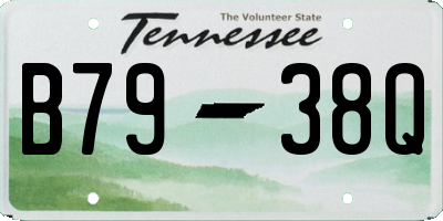TN license plate B7938Q