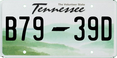 TN license plate B7939D