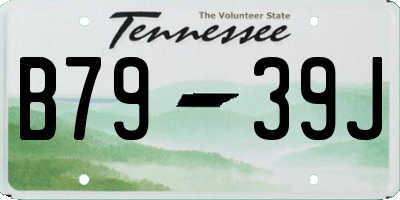 TN license plate B7939J