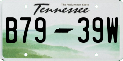 TN license plate B7939W