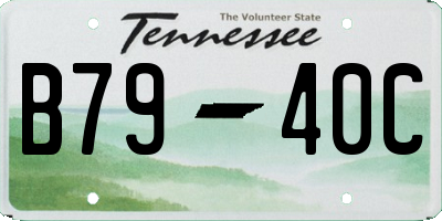 TN license plate B7940C