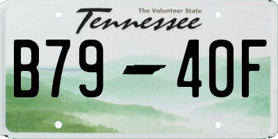 TN license plate B7940F