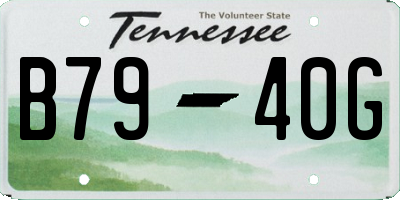 TN license plate B7940G