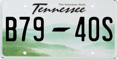 TN license plate B7940S