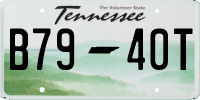 TN license plate B7940T